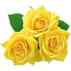 Trio of yellow roses (Curated composition)